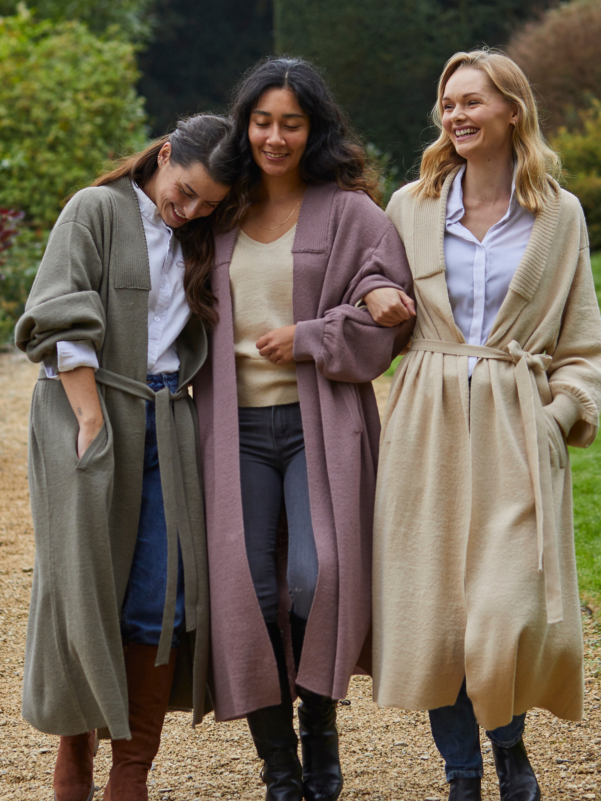 Alpaca knit longline cardigan