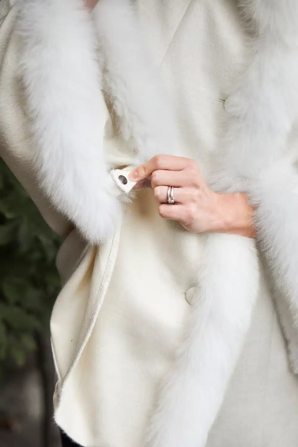 Felicity Fur Trimmed Alpaca Poncho - Lacorine Luxury Sustainable Alpaca