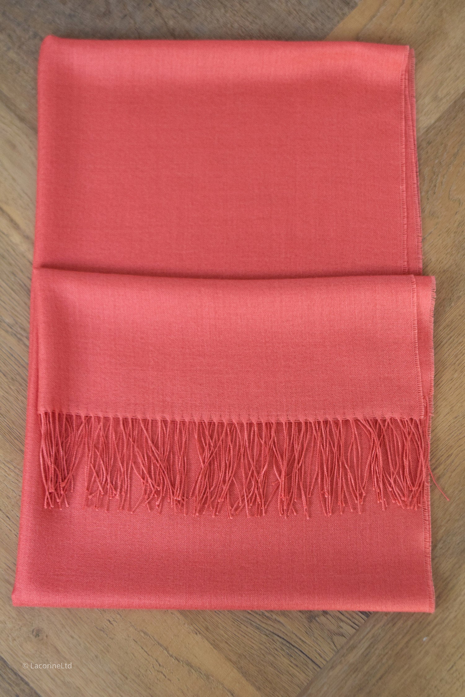 Luxury coral pashmina scarf for women