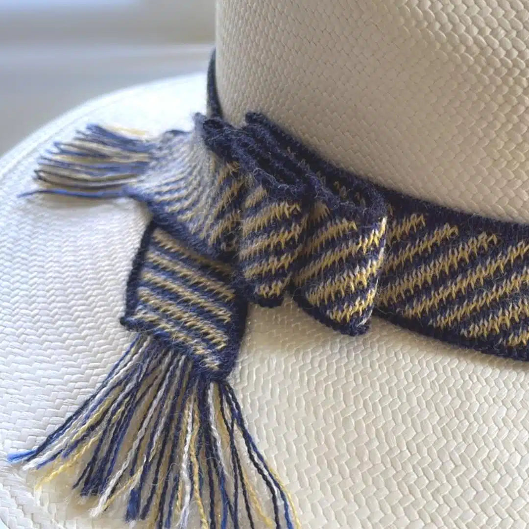 White brisa tassel womens panama hat