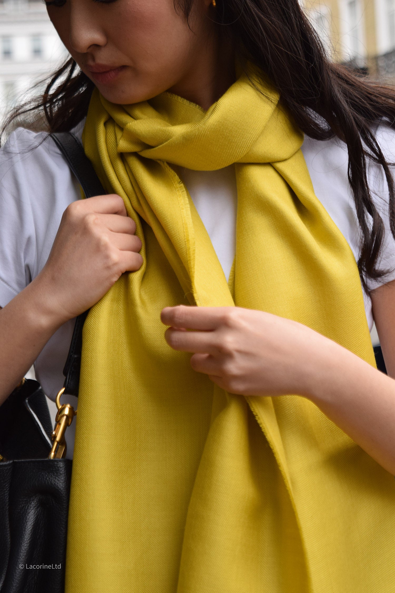 Mustard yellow pashmina scarf
