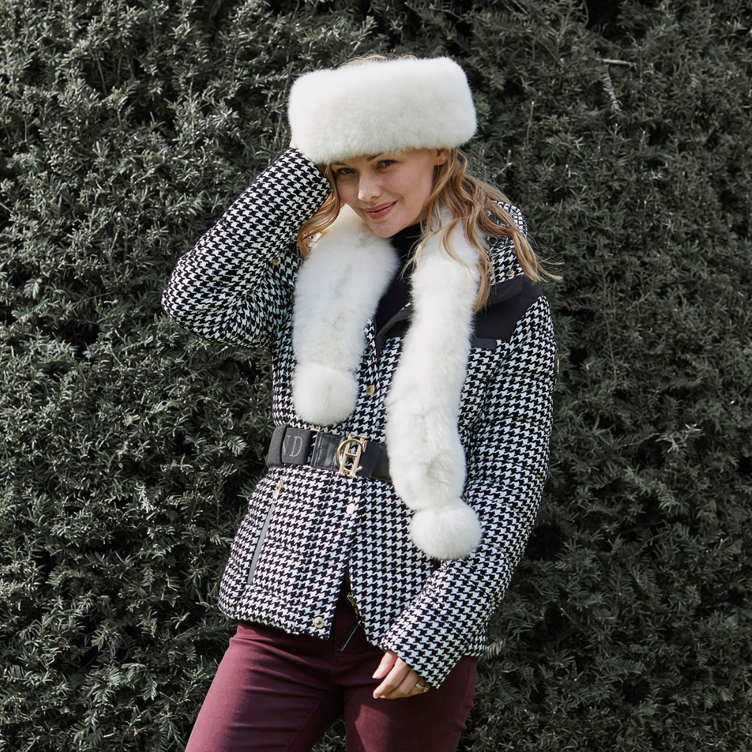 Alpaca warm fur hat and scarf