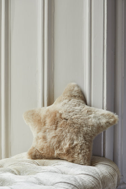 Alpaca Fur Star Cushion - Lacorine Luxury Sustainable Alpaca