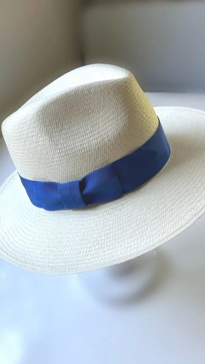 White Cuenca Fedora Colour Pop Panama Hat