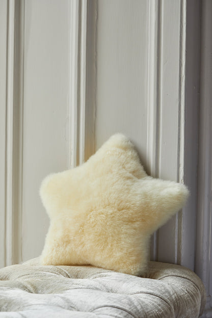 Alpaca Fur Star Cushion - Lacorine Luxury Sustainable Alpaca