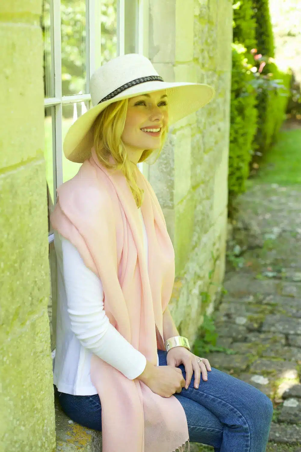 Lacorine luxury crochet crown Panama hat made from sustainable alpaca, featuring a wide brim and stylish design.
