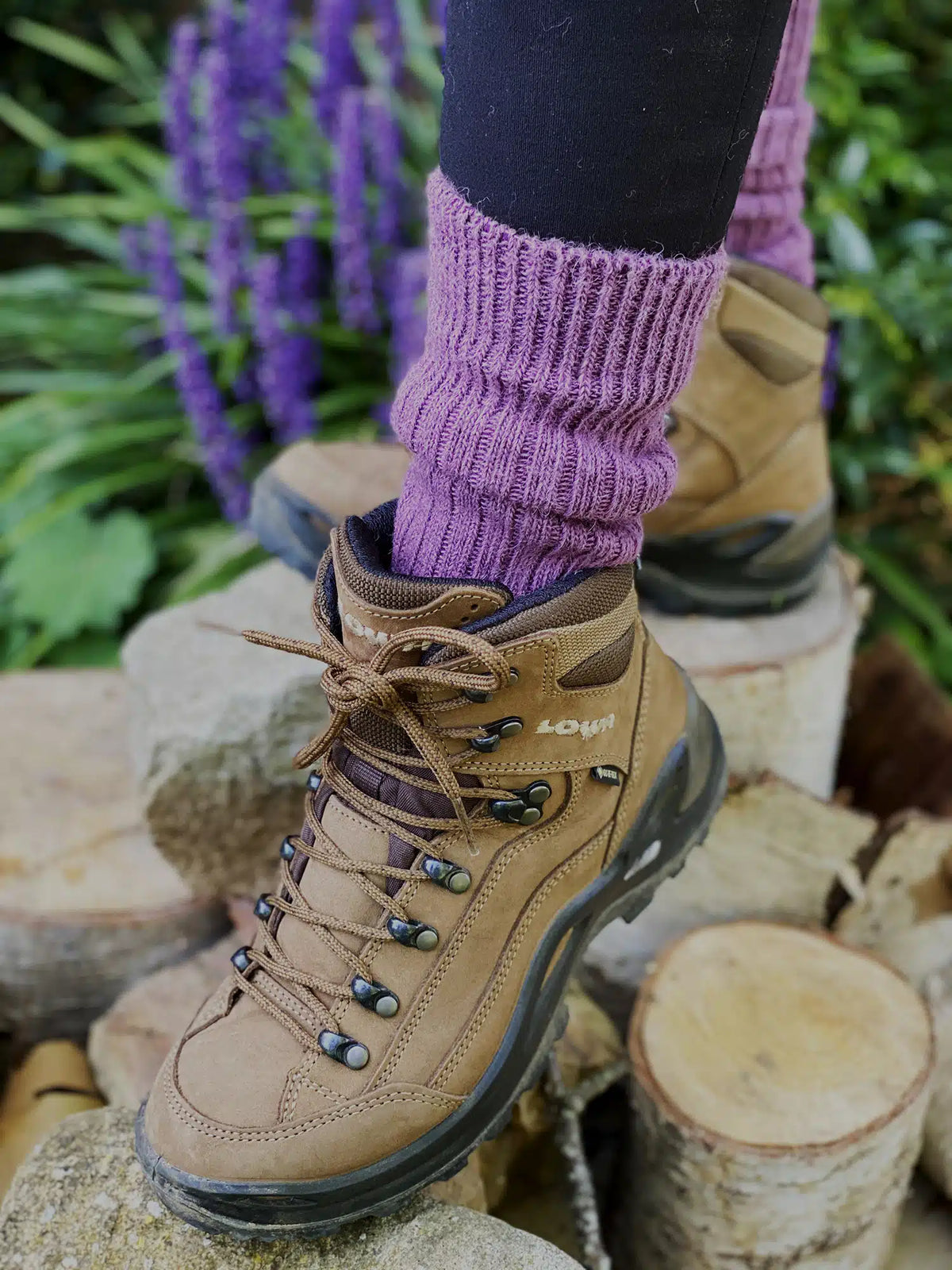 Lacorine alpaca wool hiking and trekking socks, soft and warm wool socks designed for outdoor adventures and hiking.
