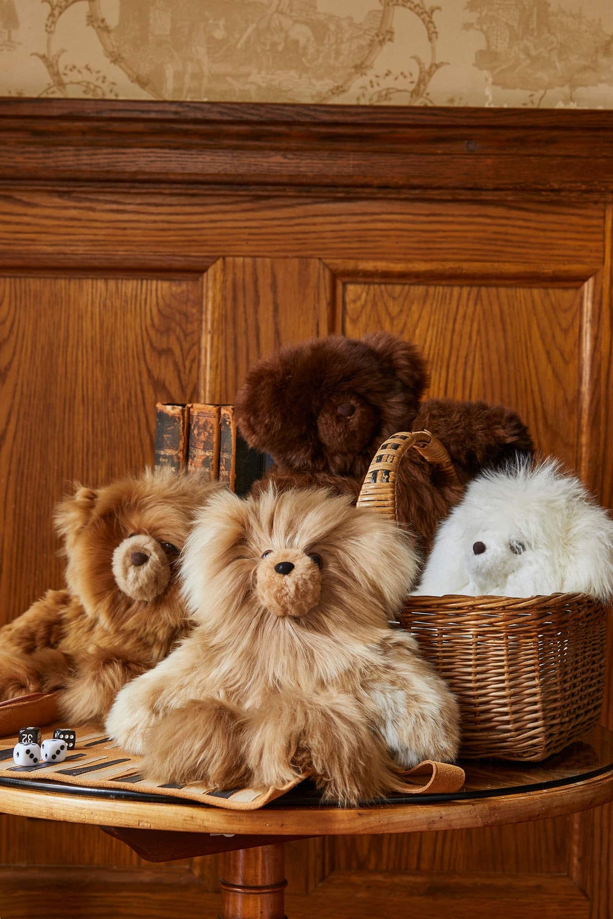 Lacorine limited edition Rocco Teddy Bear in chestnut brown plush, soft and cuddly with detailed stitching and adorable features.